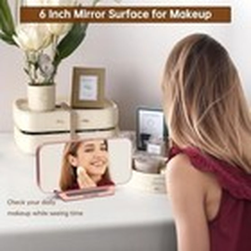 Slim Digital Mirror Alarm Clock Bedroom Living Room Decor Plug