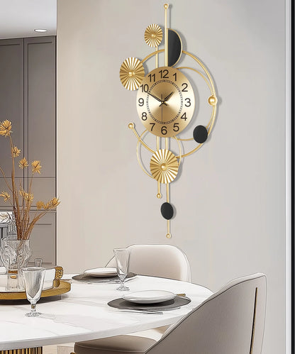 Wall Clock,Large Wall Clock,Wall Clocks for Living Room Decor Modern Silent Non-Ticking Metal Wall Art, Clock for Living Room, Kitchen, Bedroom, or Office Wall Decor (32")