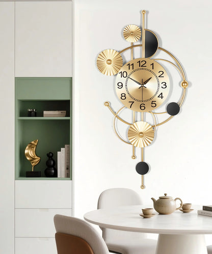 Wall Clock,Large Wall Clock,Wall Clocks for Living Room Decor Modern Silent Non-Ticking Metal Wall Art, Clock for Living Room, Kitchen, Bedroom, or Office Wall Decor (32")