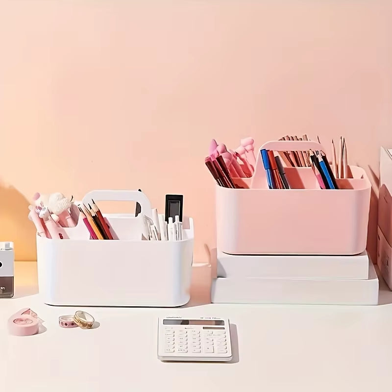 Multi Functional Storage Basket with Handle! Easy to Organize Portable Pencil and Pencil Holder Pencil Case