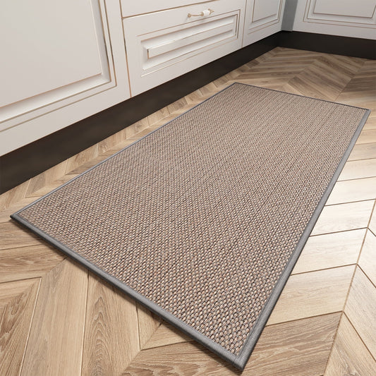 Kitchen Mat Washable Kitchen Rugs and Mats Non Skid Absorbent Runner Rugs for Kitchen Front of Sink Kitchen Floor Mats 20"X47" Grey Kitchen Mats or Rugs