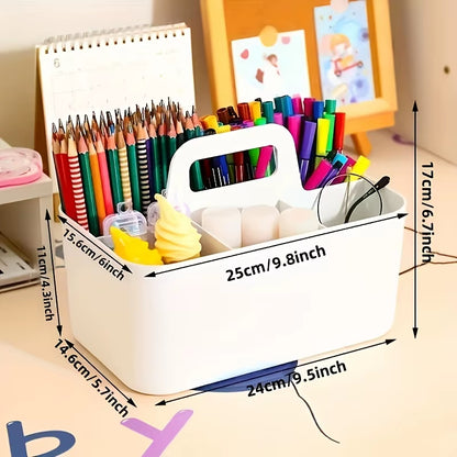 Multi Functional Storage Basket with Handle! Easy to Organize Portable Pencil and Pencil Holder Pencil Case