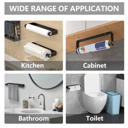 Stainless Steel Kitchen Paper Holder Plastic Wrap Holder Kitchen Accessories Kitchen Paper Dispenser Kitchen Supplies