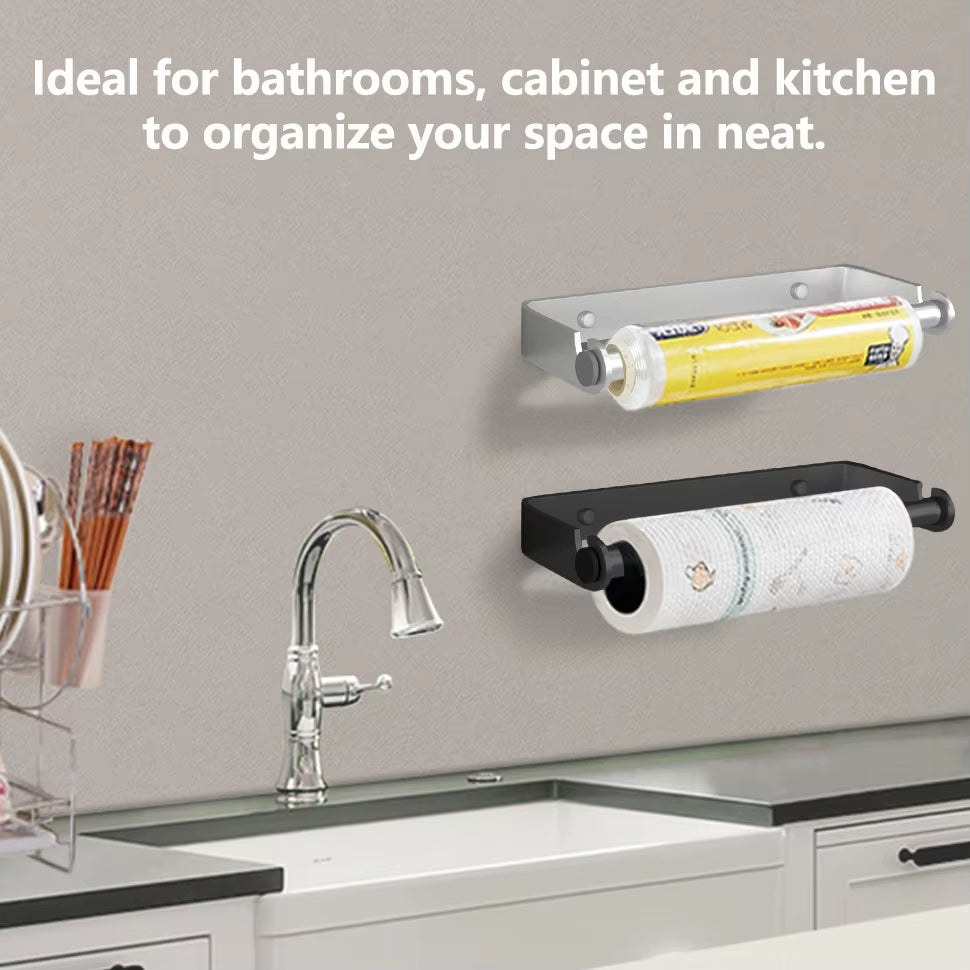 Stainless Steel Kitchen Paper Holder Plastic Wrap Holder Kitchen Accessories Kitchen Paper Dispenser Kitchen Supplies